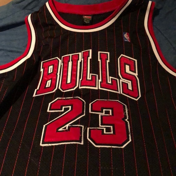 black and red pinstripe jordan jersey